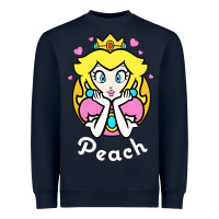 Navy peach graphic Heavyweight Sweatshirt - artisFamous