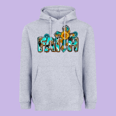 Faith With Cross Ado Heavyweight Hoodie Designed By Adodesignshop