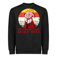 Black retro style technoblade merch cosplay Heavyweight Sweatshirt - artisFamous
