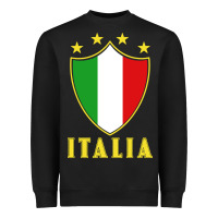 Black italia   italia Heavyweight Sweatshirt - artisFamous