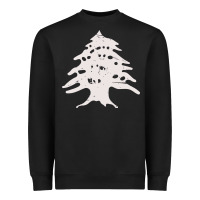 Black retro lebanon cedar  lebanese Heavyweight Sweatshirt - artisFamous