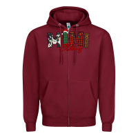 Burgundy mimi claus Zipper Hoodie - BarkalooDesign