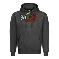 Charcoal Heather mimi claus Zipper Hoodie - BarkalooDesign