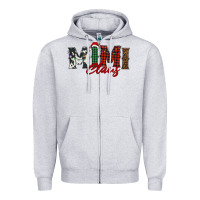 Heather Grey mimi claus Zipper Hoodie - BarkalooDesign