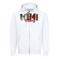White mimi claus Zipper Hoodie - BarkalooDesign