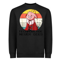 Black retro style technoblade merch cosplay Heavyweight Sweatshirt - artisFamous
