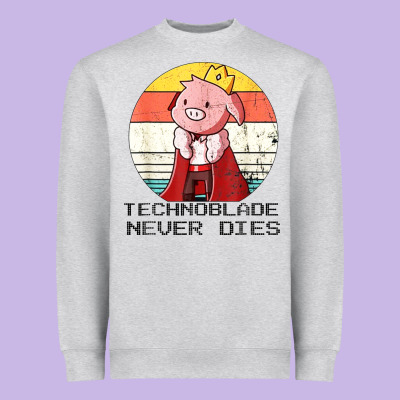 Retro Style Technoblade Merch Cosplay Heavyweight Sweatshirt Designed By Artisfamous
