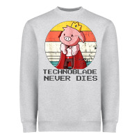 Heather Grey retro style technoblade merch cosplay Heavyweight Sweatshirt - artisFamous