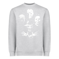 Heather Grey horror and scream film Heavyweight Sweatshirt - artisFamous