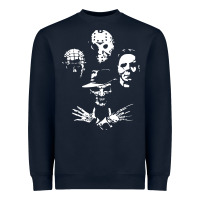 Navy horror and scream film Heavyweight Sweatshirt - artisFamous