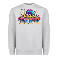 Heather Grey beach life Heavyweight Sweatshirt - BarkalooDesign