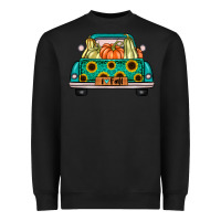 Black i love fall truck Heavyweight Sweatshirt - artisFamous