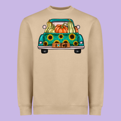 I Love Fall Truck Heavyweight Sweatshirt Designed By Artisfamous