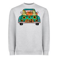 Heather Grey i love fall truck Heavyweight Sweatshirt - artisFamous