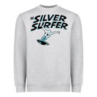 Heather Grey silver surfer Heavyweight Sweatshirt - artisFamous