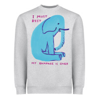 Heather Grey i must rest my rampage is over Heavyweight Sweatshirt - artisFamous
