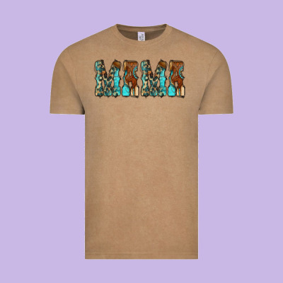Mama Turquoise Tooled Vintage Tee Designed By Cowcowdesign