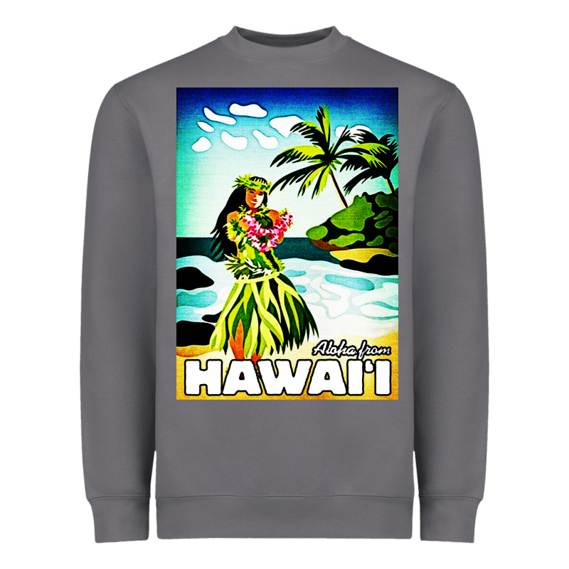 Hawaii Hula Girl Heavyweight Sweatshirt by artisFamous | Teevron