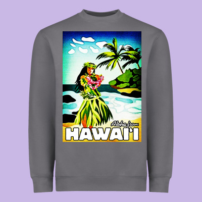 Hawaii Hula Girl Heavyweight Sweatshirt Designed By Artisfamous
