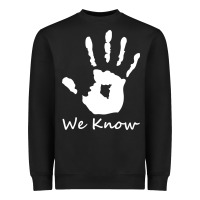 Black skyrim dark brotherhood we know hand novelty kids mens womens t shirt Heavyweight Sweatshirt - artisFamous
