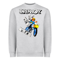 Heather Grey paperboy Heavyweight Sweatshirt - artisFamous