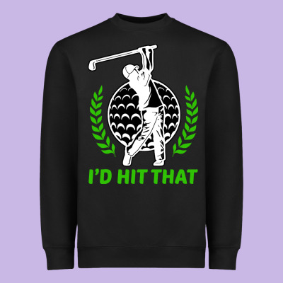 Id Hit That Funny Golfing Golf Heavyweight Sweatshirt Designed By Artisfamous