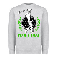 Heather Grey id hit that funny golfing golf Heavyweight Sweatshirt - artisFamous