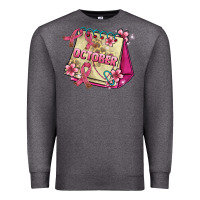 Charcoal Heather pink cancer ribbon and october calendar Premium Sweatshirt - AdoDesignShop
