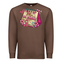 Chestnut pink cancer ribbon and october calendar Premium Sweatshirt - AdoDesignShop