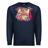 Navy pink cancer ribbon and october calendar Premium Sweatshirt - AdoDesignShop