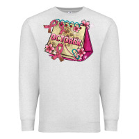 Oatmeal Heather pink cancer ribbon and october calendar Premium Sweatshirt - AdoDesignShop