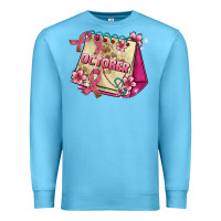 Ocean Blue pink cancer ribbon and october calendar Premium Sweatshirt - AdoDesignShop
