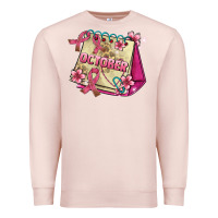 Pale Pink pink cancer ribbon and october calendar Premium Sweatshirt - AdoDesignShop