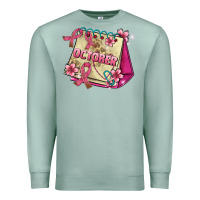 Seafoam pink cancer ribbon and october calendar Premium Sweatshirt - AdoDesignShop