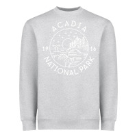 Heather Grey a.ca.di.a national park 1916 mai.ne bar harbor t sh Heavyweight Sweatshirt - artisFamous