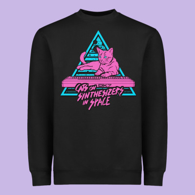 Cats On Synthesizers In Space Heavyweight Sweatshirt Designed By Artisfamous
