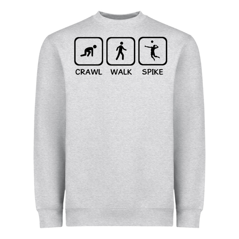 Crawl Walk Spike Volleyball Heavyweight Sweatshirt by artisFamous | Teevron