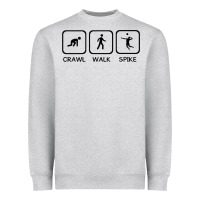 Heather Grey crawl walk spike volleyball Heavyweight Sweatshirt - artisFamous