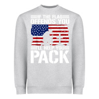 Heather Grey if the flag offends you Heavyweight Sweatshirt - artisFamous