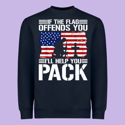 If The Flag Offends You Heavyweight Sweatshirt Designed By Artisfamous