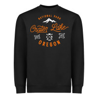 Black crater lake oregon national park vintage retro Heavyweight Sweatshirt - artisFamous