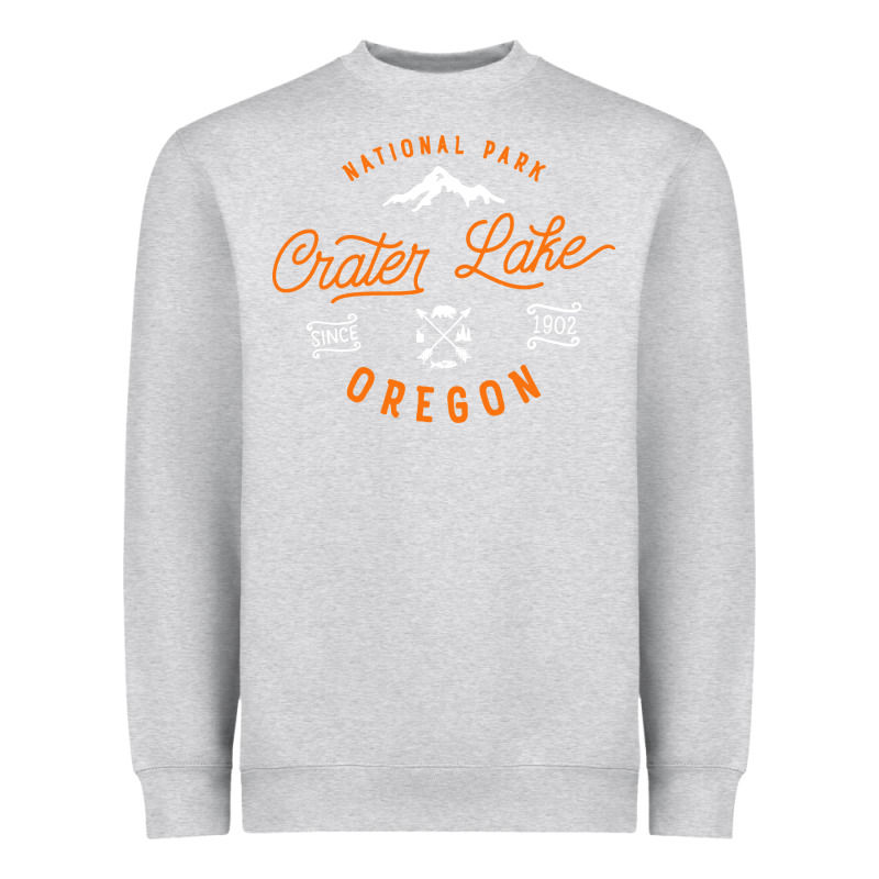 Crater Lake Oregon National Park Vintage Retro Heavyweight Sweatshirt by artisFamous | Teevron