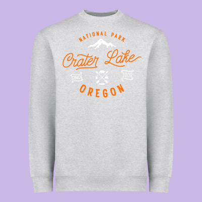 Crater Lake Oregon National Park Vintage Retro Heavyweight Sweatshirt Designed By Artisfamous