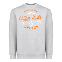 Heather Grey crater lake oregon national park vintage retro Heavyweight Sweatshirt - artisFamous