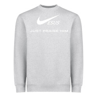 Heather Grey jesus just praise him jesus surfed christian Heavyweight Sweatshirt - artisFamous