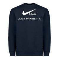 Navy jesus just praise him jesus surfed christian Heavyweight Sweatshirt - artisFamous