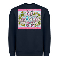 Navy happy easter bunny Heavyweight Sweatshirt - BarkalooDesign