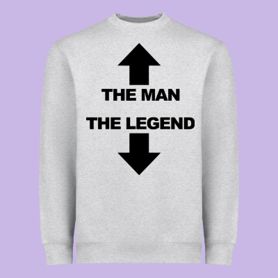 The Man The Legend Funny Adult Humor Heavyweight Sweatshirt Designed By Artisfamous