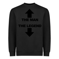 Black the man the legend funny adult humor Heavyweight Sweatshirt - artisFamous