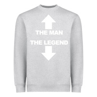Heather Grey the man the legend funny adult humor Heavyweight Sweatshirt - artisFamous